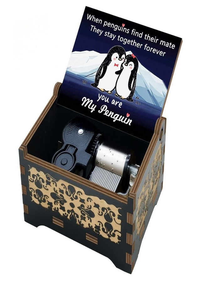 Sooharic Penguin Wooden Music Box for Wife/Her/Him, Anniversary/Birthday/Mothers Day/Valentines Day Gifts - Image 1
